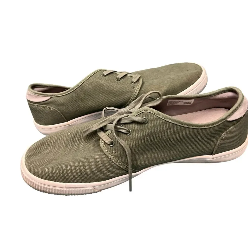 TOMS men’s olive green canvas dress sneakers sz 11M